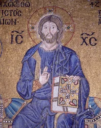 Christ Pantocrator dans Sainte-Sophie (mosaïque)