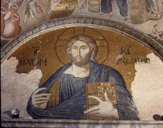 Représentation du Christ pantocrator ou du Christ en gloire (mosaïque de 1310-1320)