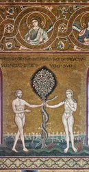 Le péché originel, mosaïque byzantine, Cycle de l