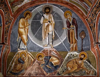 Transfiguration, fresque byzantine (12e siècle), Karanlik Kilise (Église Sombre) (12e-13e siècle), Göreme (Liste du patrimoine mondial de l