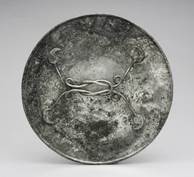Miroir avec un manche en forme de nœud d
