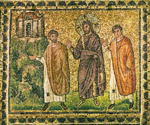 Le Christ apparaît aux Apôtres sur le chemin d