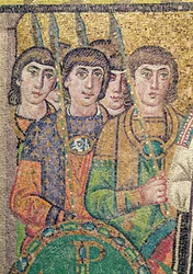 Les gardes de la suite de Justinien (détail)