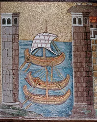 Vue des bateaux dans le port de Classe (détail)