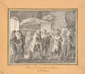 Scène de Ludvig Holberg "La poudre arabe"