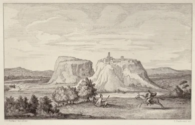 Vue Imaginaire de la Rome Antique, gravé par B.Barloccini, 1849