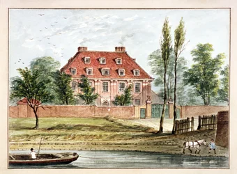 Vue de la maison Baumes, Hoxton, Londres, c1825