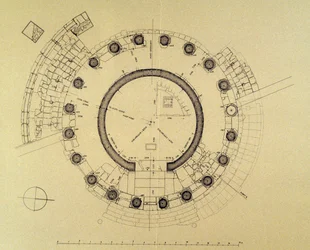 Plan du temple de Vesta ou Hercule Victor, par l