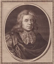 Portrait du médecin anglais Thomas Sydenham (1624-1689), gravure sur cuivre par John Goldar (1729-1795) d