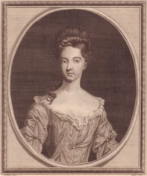 Portrait de Margaret Cecil, comtesse de Ranelagh (1672 ou 1673-1728), gravure sur cuivre par John Goldar d