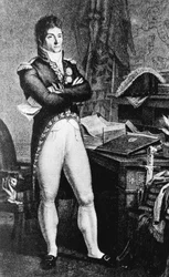Portrait du prince Louis-Alexandre Berthier (1753-1815), général français, maréchal de France et ministre de la Guerre du Premier Empire français, gravure