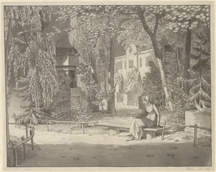 Aux tombes de Descartes et Condé dans le Jardin Elysée des Petits Augustins, Paris