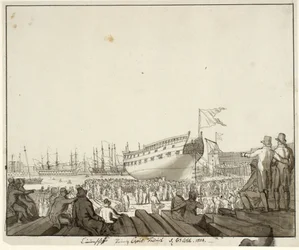 Le navire de ligne Prince Christian Frederik lancé