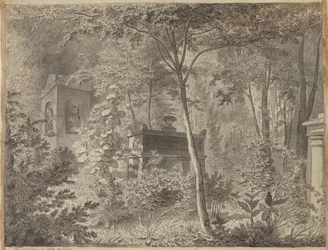 Tombe de Molière dans le Jardin Élysée des Petits Augustins, Paris, 10 juin (1811)