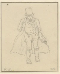Portrait du peintre Hans Hansen, figure entière