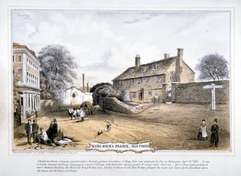 Vue du palais du roi Jean, Old Ford, Poplar, Londres, vers 1863