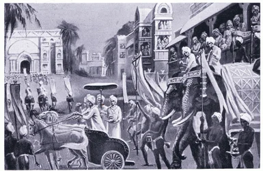 Prasenajit de Kosala (oudh) rend visite 520 av. J.-C.