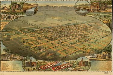 Vue aérienne de Phoenix, comté de Maricopa, Arizona.