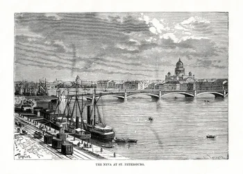 La rivière Neva, Saint-Pétersbourg, 1879