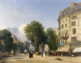 Boulevard des Capucines et le coin de la rue de la Paix, Paris