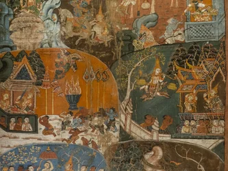 Les dix dernières vies antérieures du Bouddha (Dasa Jakata) (détail)