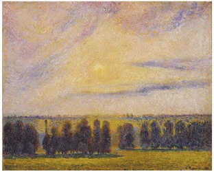 Coucher de soleil à Éragny