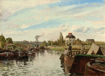 Péniche sur la Seine à Bougival, 1871