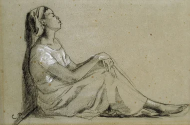 Jeune femme noire assise, 1855-57