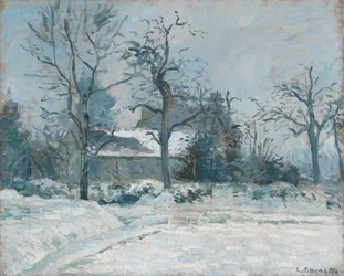 La maison de Piette à Montfoucault, effet de neige, 1874