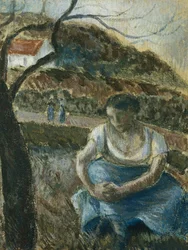 Paysanne Assise, vers 1880