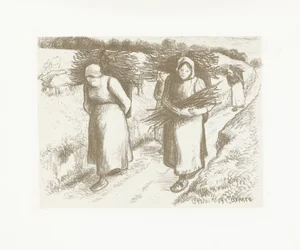 Femmes portant des fagots