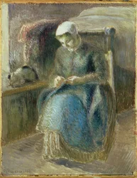 Femme cousant