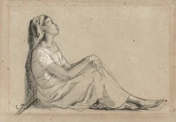 Jeune femme noire assise, 1855-7