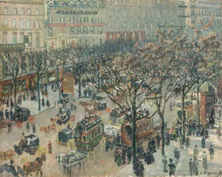 Boulevard des Italiens, matin, lumière du soleil