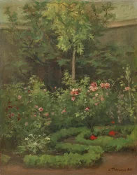Un jardin de roses. 1862