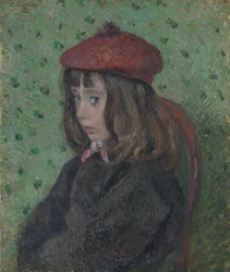 Félix Pissarro avec un béret rouge
