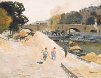 French: Le Pont-Marie vu depuis le quai d