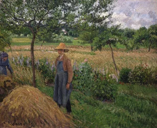 Jardinier debout près d