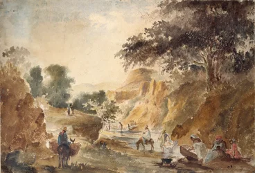 Paysage avec figures près d