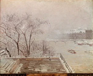 Matin au Louvre, effet de neige