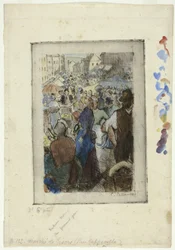 Le Marché à Gisors ; Rue Cappeville