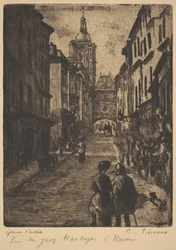 La Rue de la Grande Horloge, Rouen, 1885
