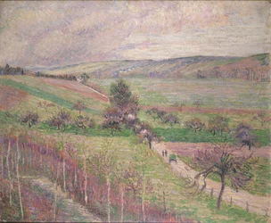 La route de Thierceville, début du printemps, 1893