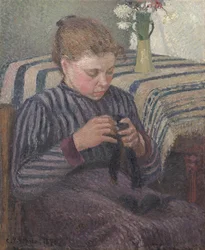 Femme raccommodant, 1895