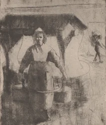 Femme à un puits