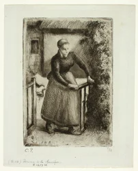 Femme à la porte