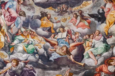 Anges jouant de la musique (détail)