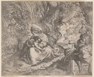 Le repos pendant la fuite en Égypte, 1587-1590
