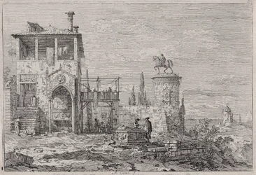 Le monument équestre, de la série Vedute