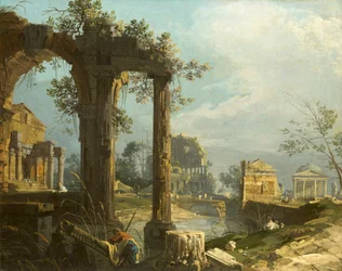 Canaletto - Vue en capriccio avec ruines 1742-44